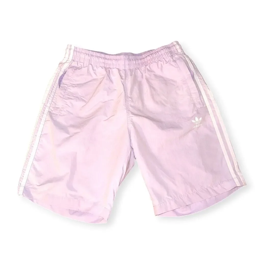 adidas Originals 3-Stripe Swim Shorts / Sprinter Shorts Light Purple/Pink Large